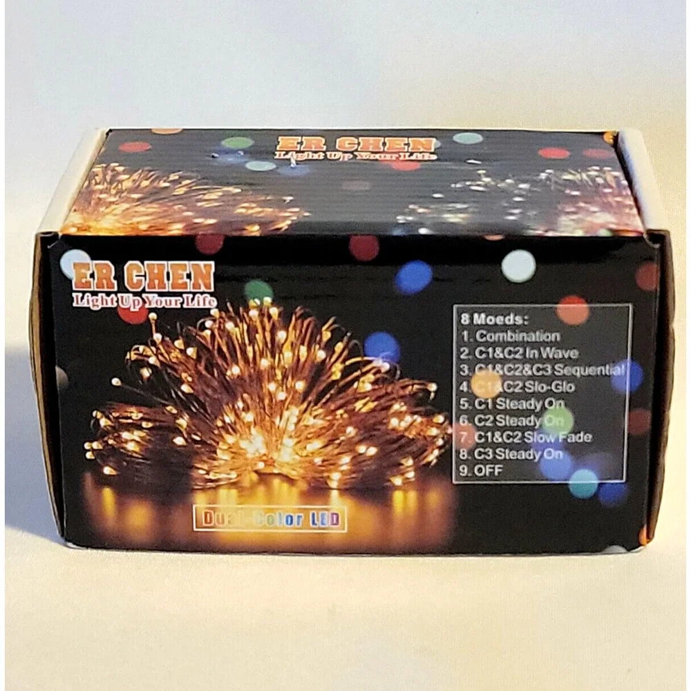 Er Chen String Lights Warm White + Red Copper Wire LED Starry String Lights NEW